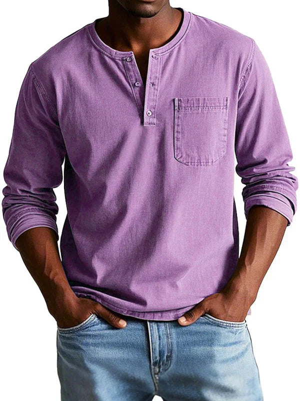 Philipp | Herren Langarmshirt mit Henley-Ausschnitt 7