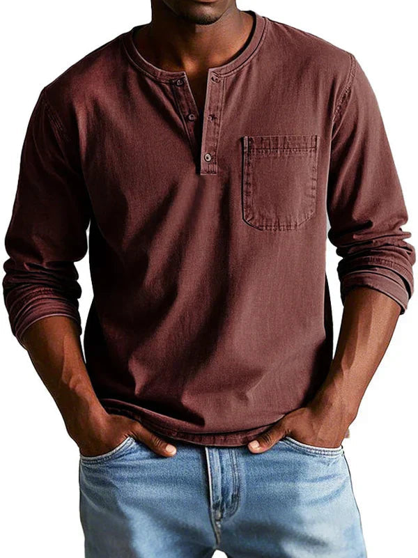 Philipp | Herren Langarmshirt mit Henley-Ausschnitt 8