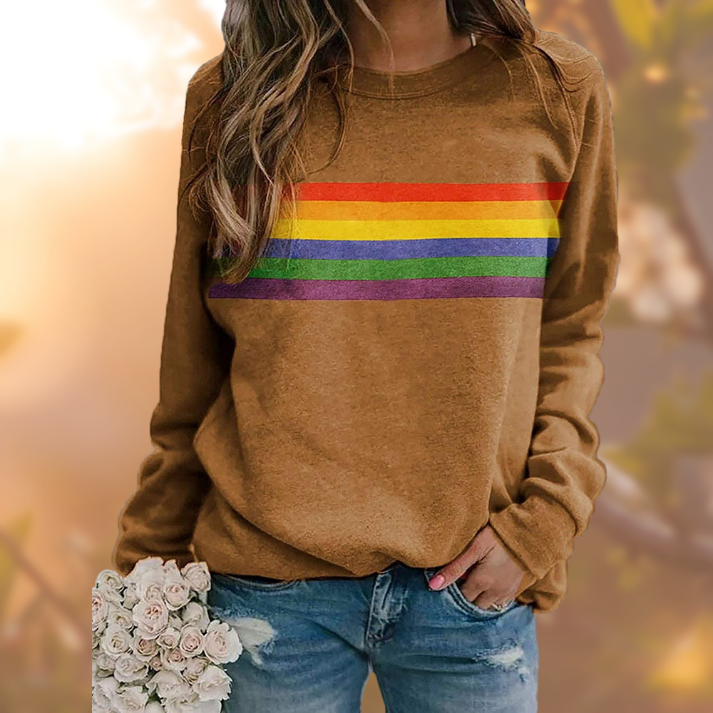Pullover Damen Gestreift | Weicher Rundhals-Pullover 1