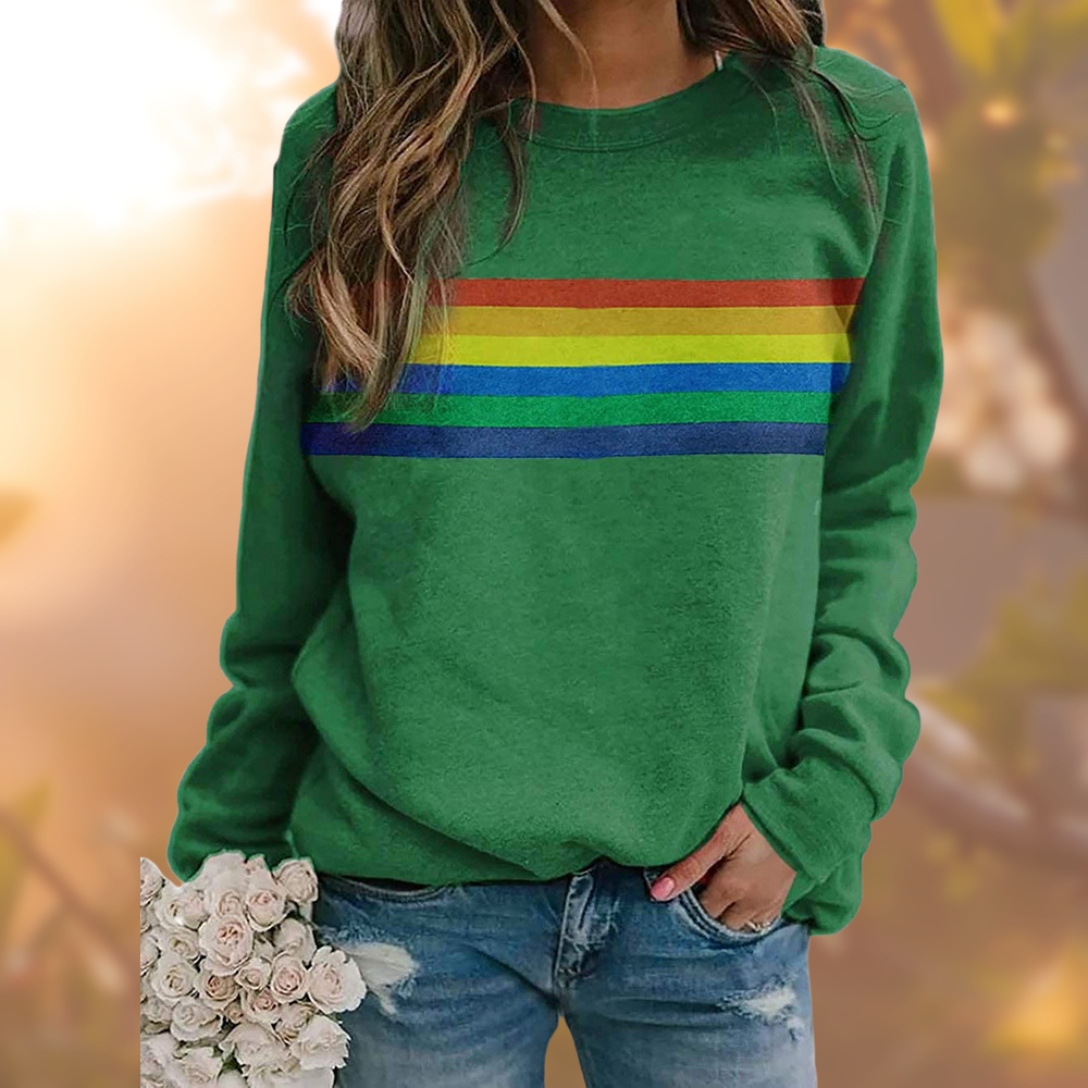 Pullover Damen Gestreift | Weicher Rundhals-Pullover 3