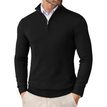Pullover mit halbem Reißverschluss | Herren Strickpullover 2