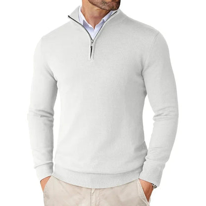 Pullover mit halbem Reißverschluss | Herren Strickpullover 4