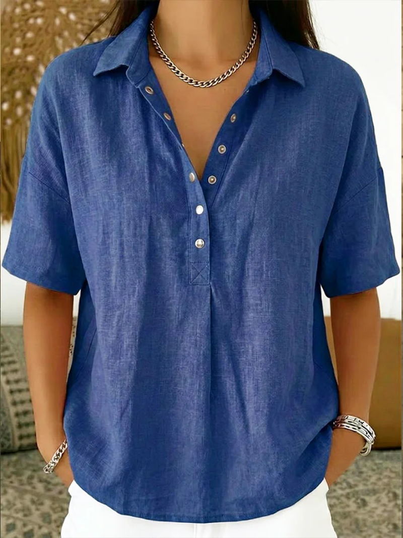Quinley | Damen Hemd mit Button-up-Kragen Lässig 2