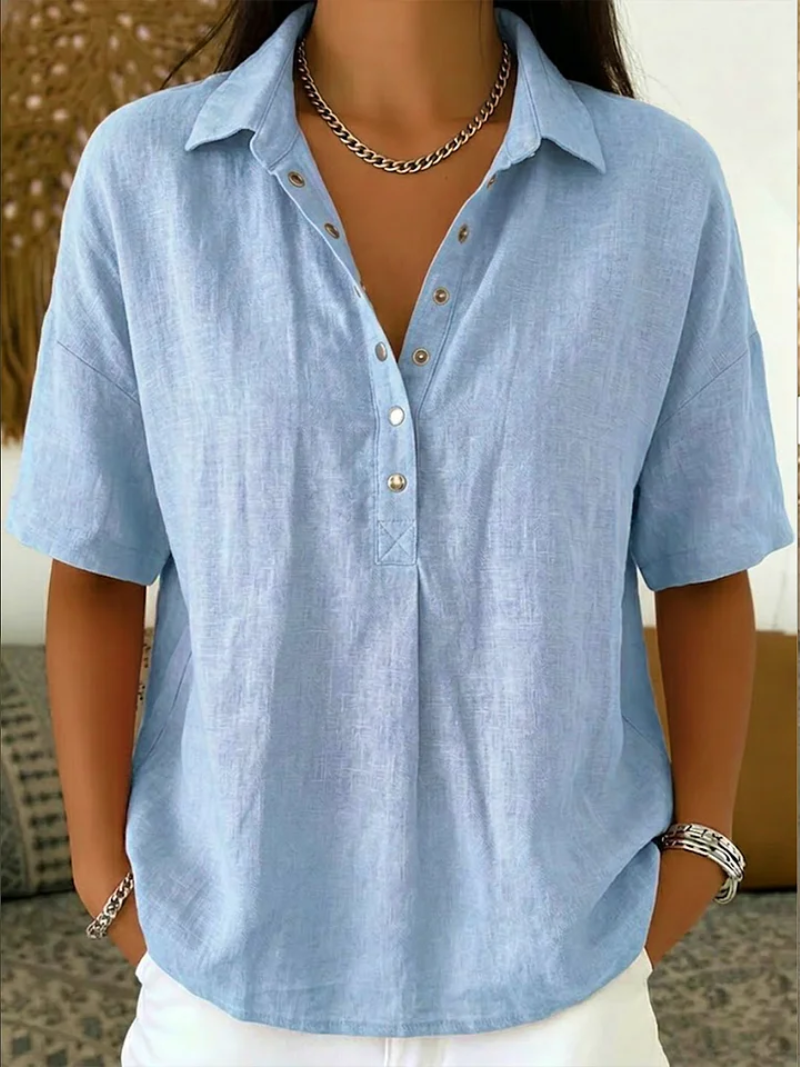 Quinley | Damen Hemd mit Button-up-Kragen Lässig 3