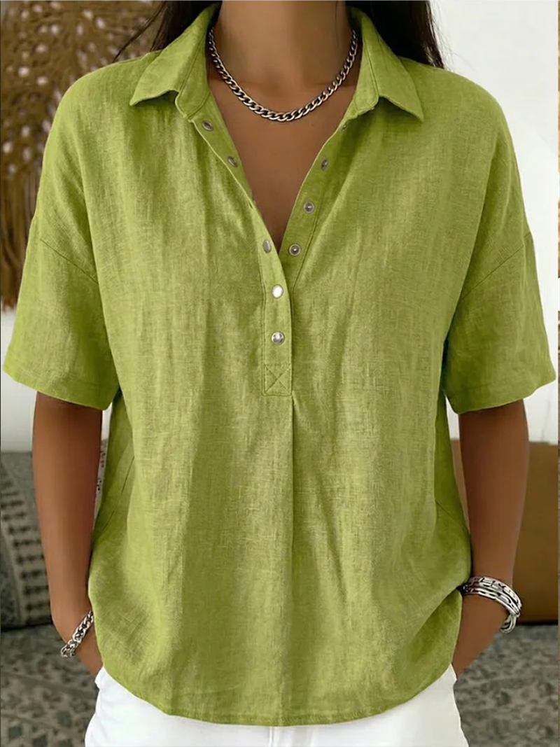 Quinley | Damen Hemd mit Button-up-Kragen Lässig 4
