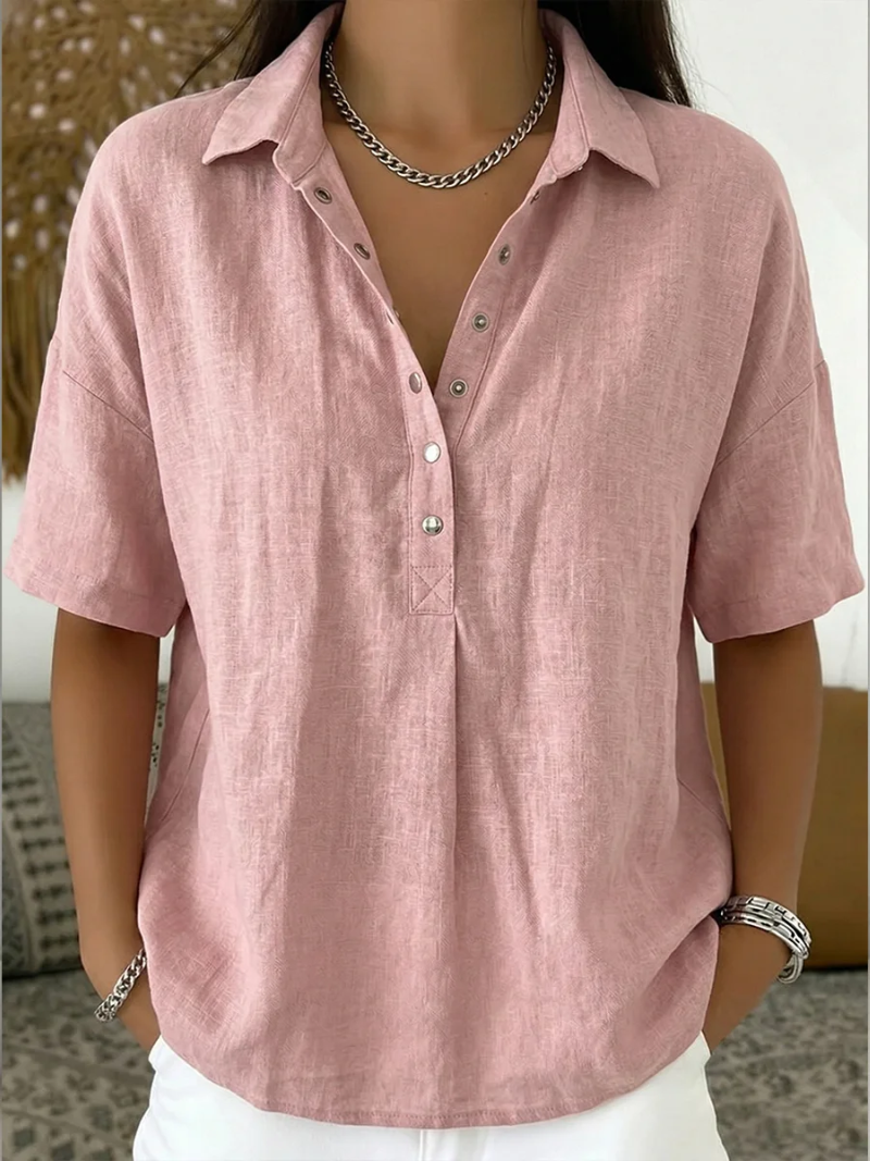 Quinley | Damen Hemd mit Button-up-Kragen Lässig 5