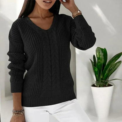 Rena Damenpullover | Warmer Langarm Strickpullover aus Baumwolle 1
