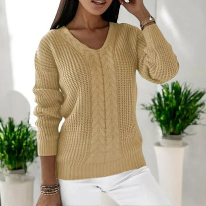 Rena Damenpullover | Warmer Langarm Strickpullover aus Baumwolle 2