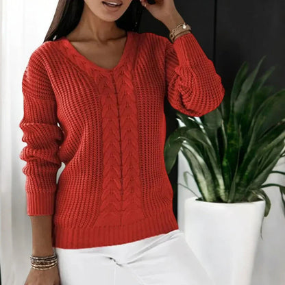 Rena Damenpullover | Warmer Langarm Strickpullover aus Baumwolle 5