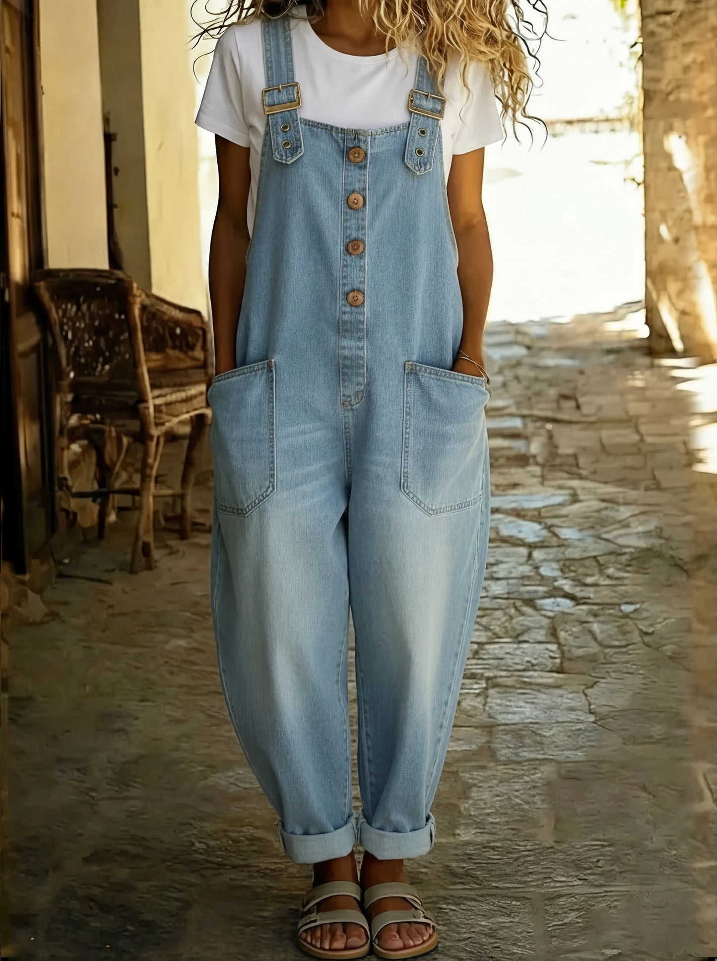 Rocio | Weit geschnittener Jeansoverall 2
