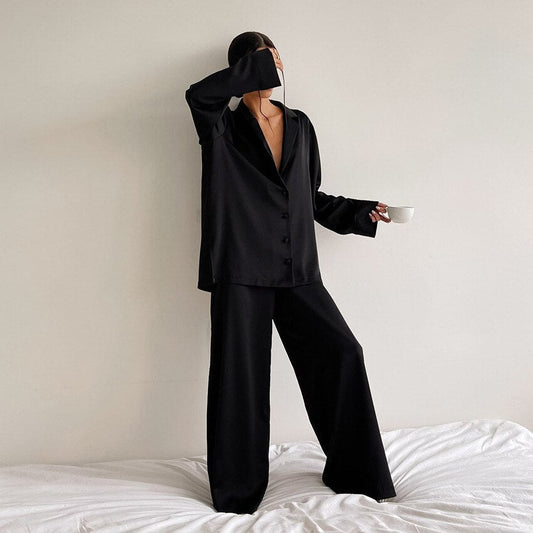 Satin-Pyjama-Set Isabella | Zweiteiliges Damen-Nachtwäsche-Set 0