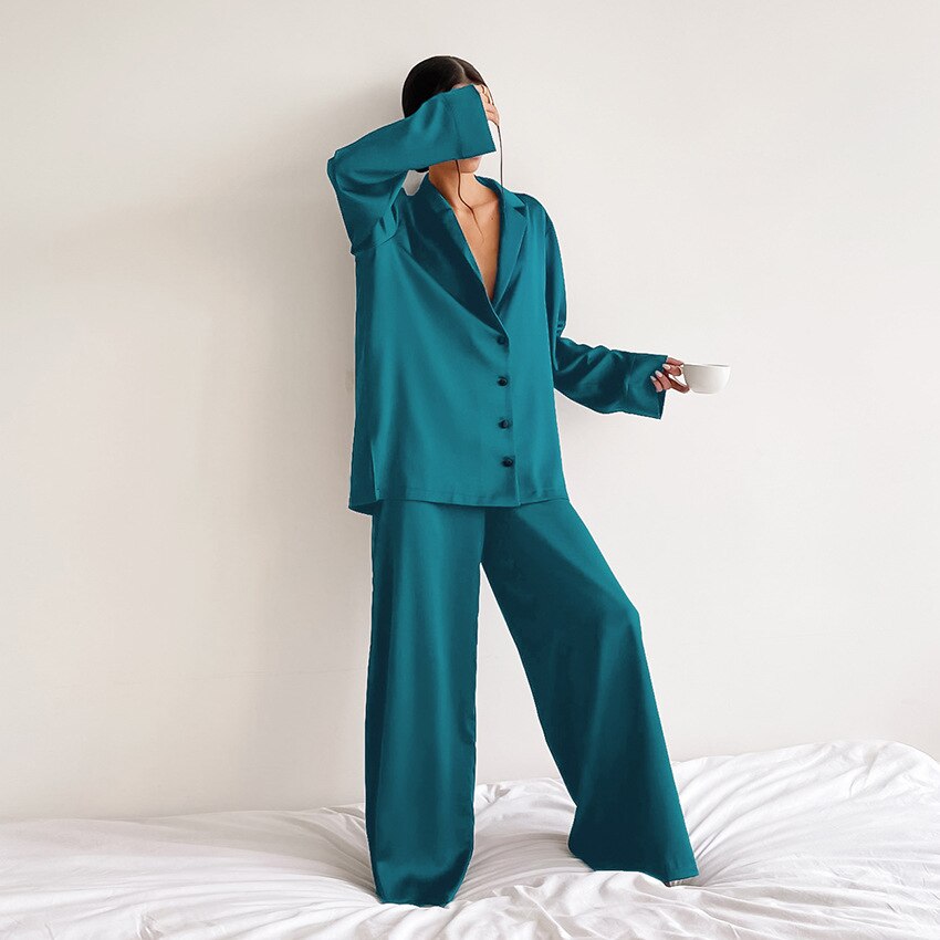 Satin-Pyjama-Set Isabella | Zweiteiliges Damen-Nachtwäsche-Set 1