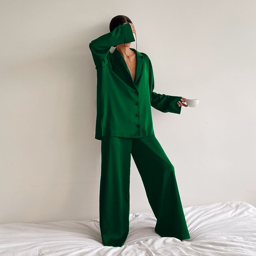 Satin-Pyjama-Set Isabella | Zweiteiliges Damen-Nachtwäsche-Set 3