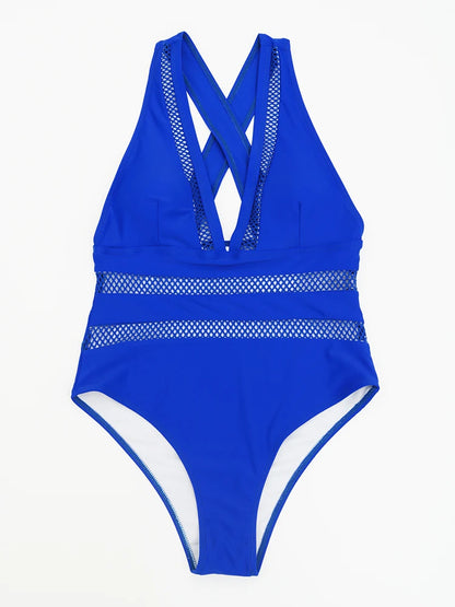 Sexy Mesh Patchwork Einteiler | Badeanzug Damen 4