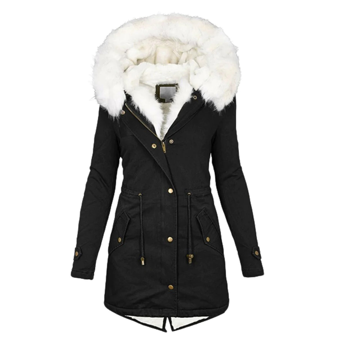 Siegrun | Damen Winterparka Lang mit Abnehmbarer Kapuze 2
