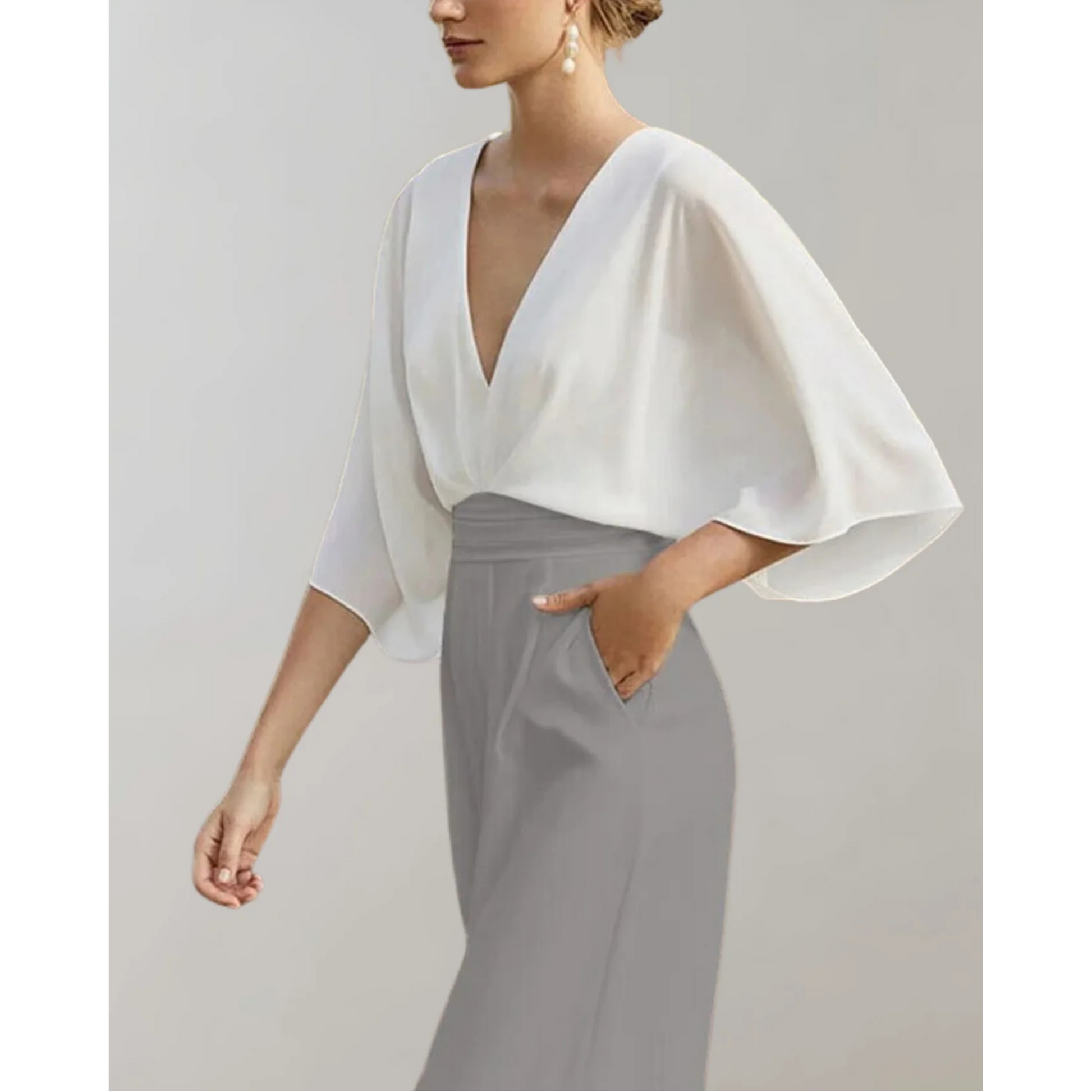 Slim-Fit Damenoverall Celia mit weitem Bein 1