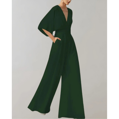 Slim-Fit Damenoverall Celia mit weitem Bein 6