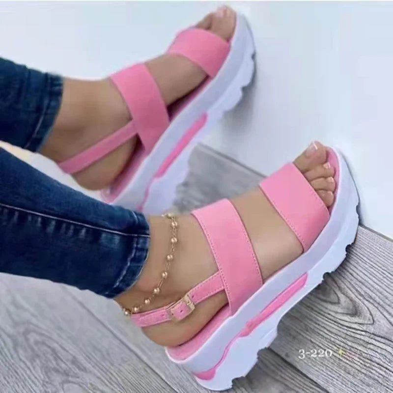 Sommer Sandalen | Niedrige Plattform Keilsandalen Damen 1