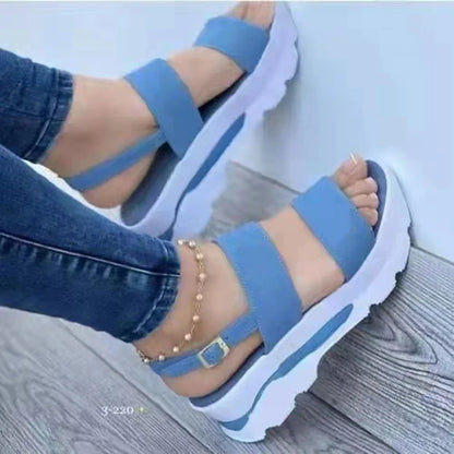 Sommer Sandalen | Niedrige Plattform Keilsandalen Damen 2