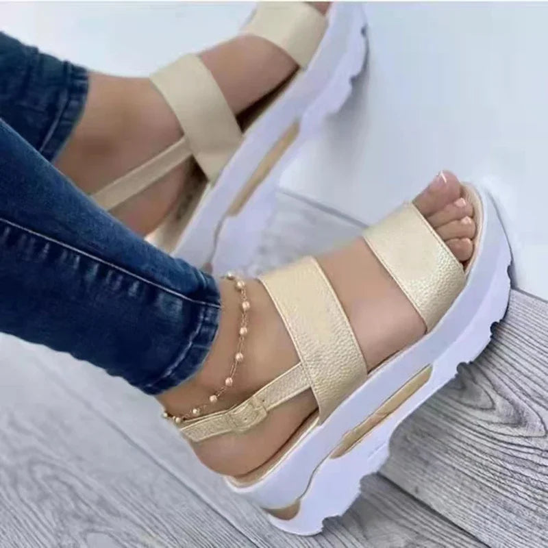 Sommer Sandalen | Niedrige Plattform Keilsandalen Damen 4