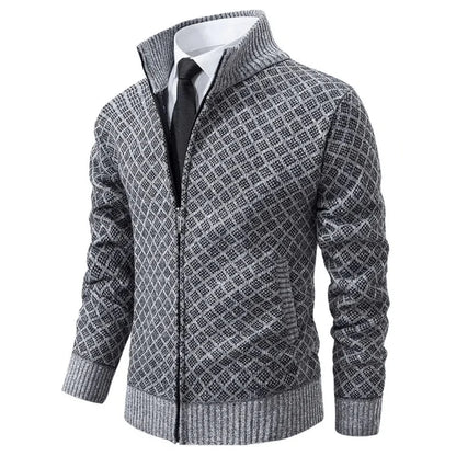 Strickjacke Rautenmuster V-Ausschnitt | Damen Cardigan Regular Fit 0