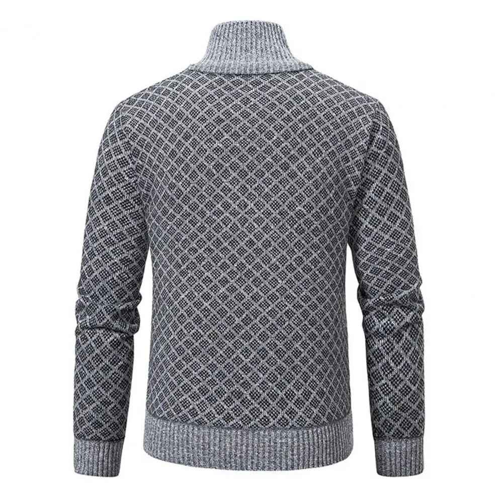Strickjacke Rautenmuster V-Ausschnitt | Damen Cardigan Regular Fit 1