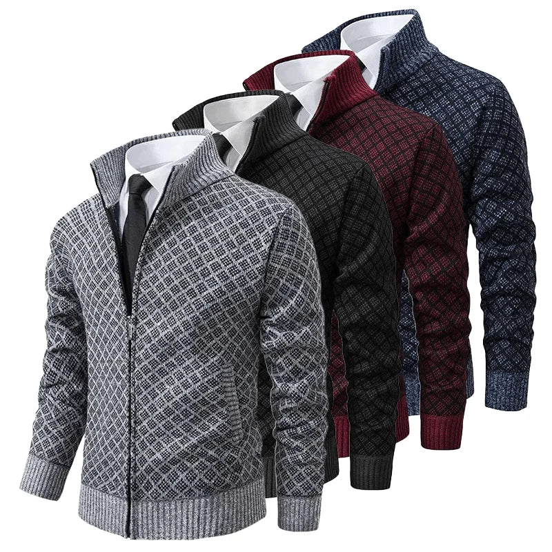 Strickjacke Rautenmuster V-Ausschnitt | Damen Cardigan Regular Fit 2
