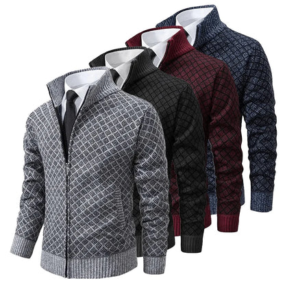 Strickjacke Rautenmuster V-Ausschnitt | Damen Cardigan Regular Fit 2
