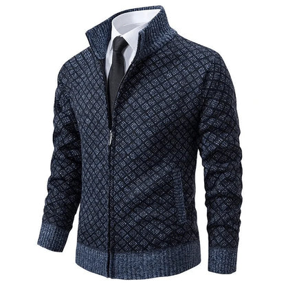 Strickjacke Rautenmuster V-Ausschnitt | Damen Cardigan Regular Fit 3