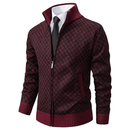 Strickjacke Rautenmuster V-Ausschnitt | Damen Cardigan Regular Fit 4