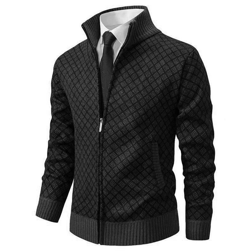 Strickjacke Rautenmuster V-Ausschnitt | Damen Cardigan Regular Fit 5