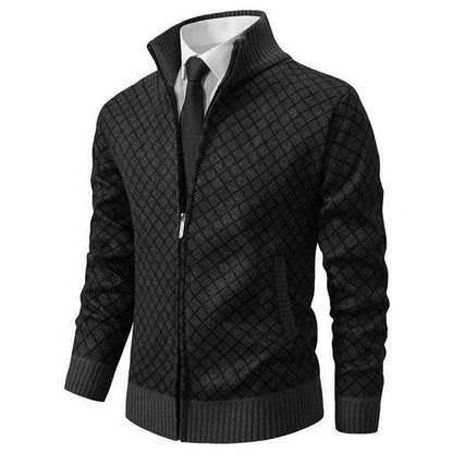 Strickjacke Rautenmuster V-Ausschnitt | Damen Cardigan Regular Fit 5