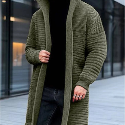 Strickjacke Stehkragen Winter Langschnitt Damen 1