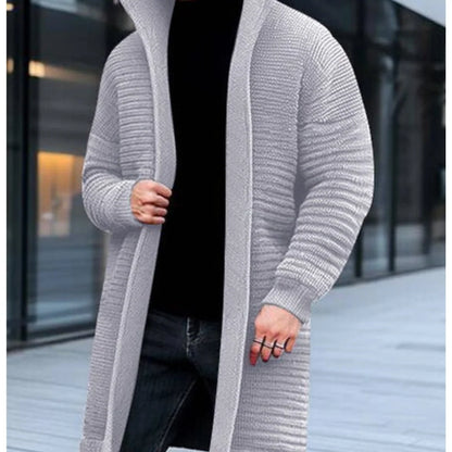 Strickjacke Stehkragen Winter Langschnitt Damen 2