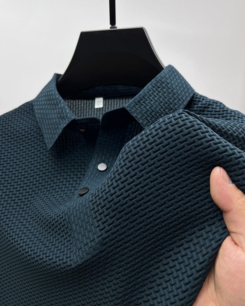 Strukturiertes Poloshirt für Herren | Kurzarmmode 10