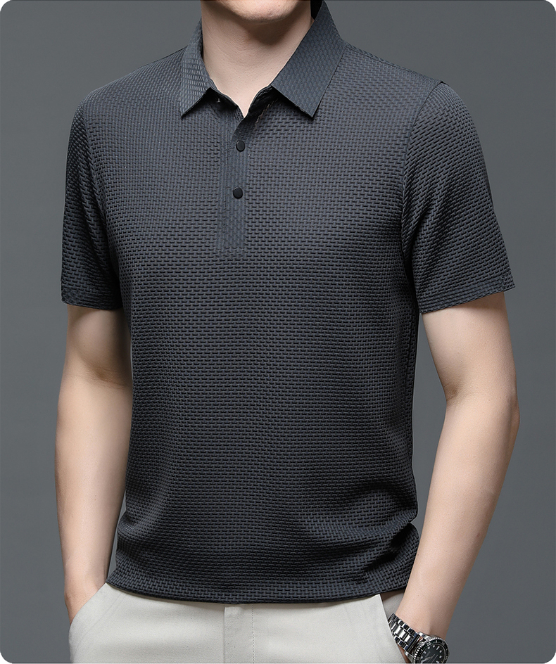 Strukturiertes Poloshirt für Herren | Kurzarmmode 2