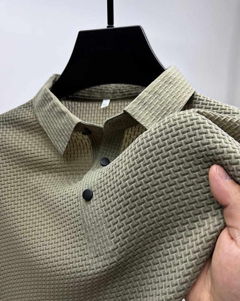 Strukturiertes Poloshirt für Herren | Kurzarmmode 4