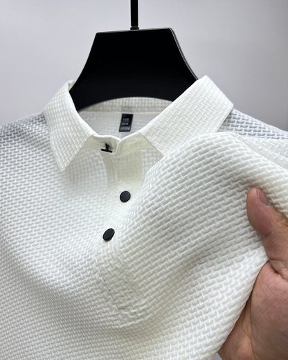 Strukturiertes Poloshirt für Herren | Kurzarmmode 6