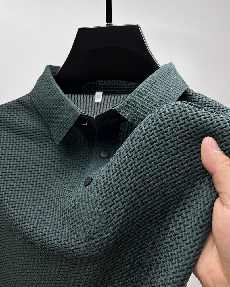 Strukturiertes Poloshirt für Herren | Kurzarmmode 8