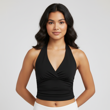 Rückenfreies Neckholder-Crop-Top | Oberteile für Damen