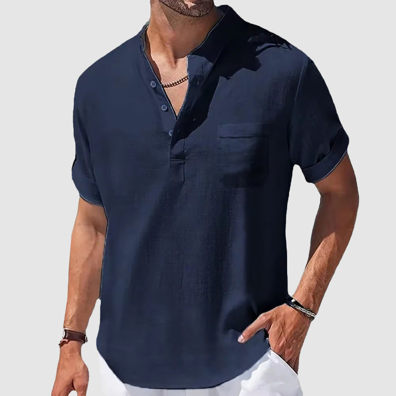 Sunwalk Henley-Shirt | Lässiges Herrenhemd aus Baumwolle 0