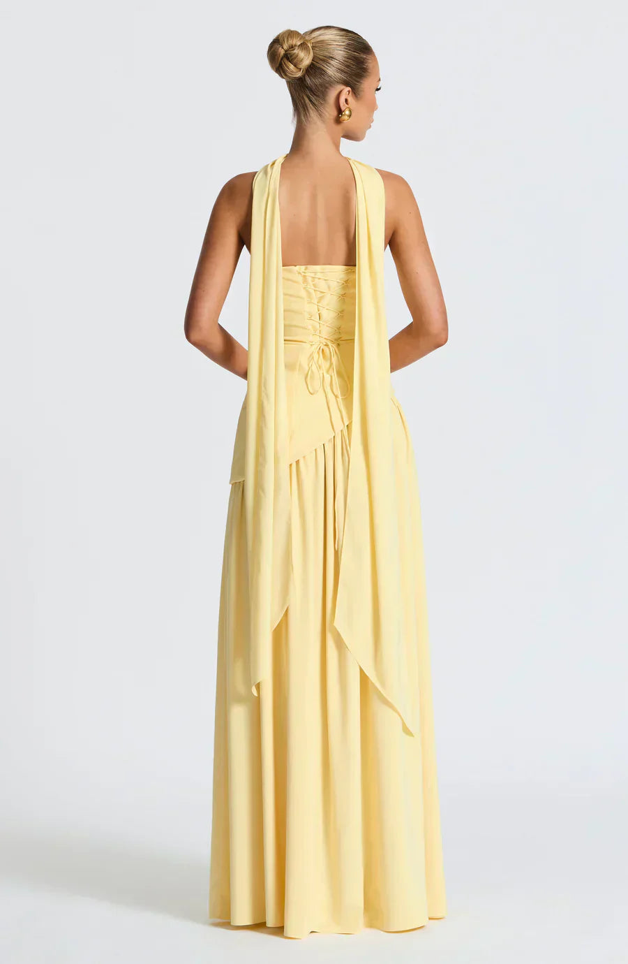 Talina | Trägerloses asymmetrisches Maxikleid Damen 2
