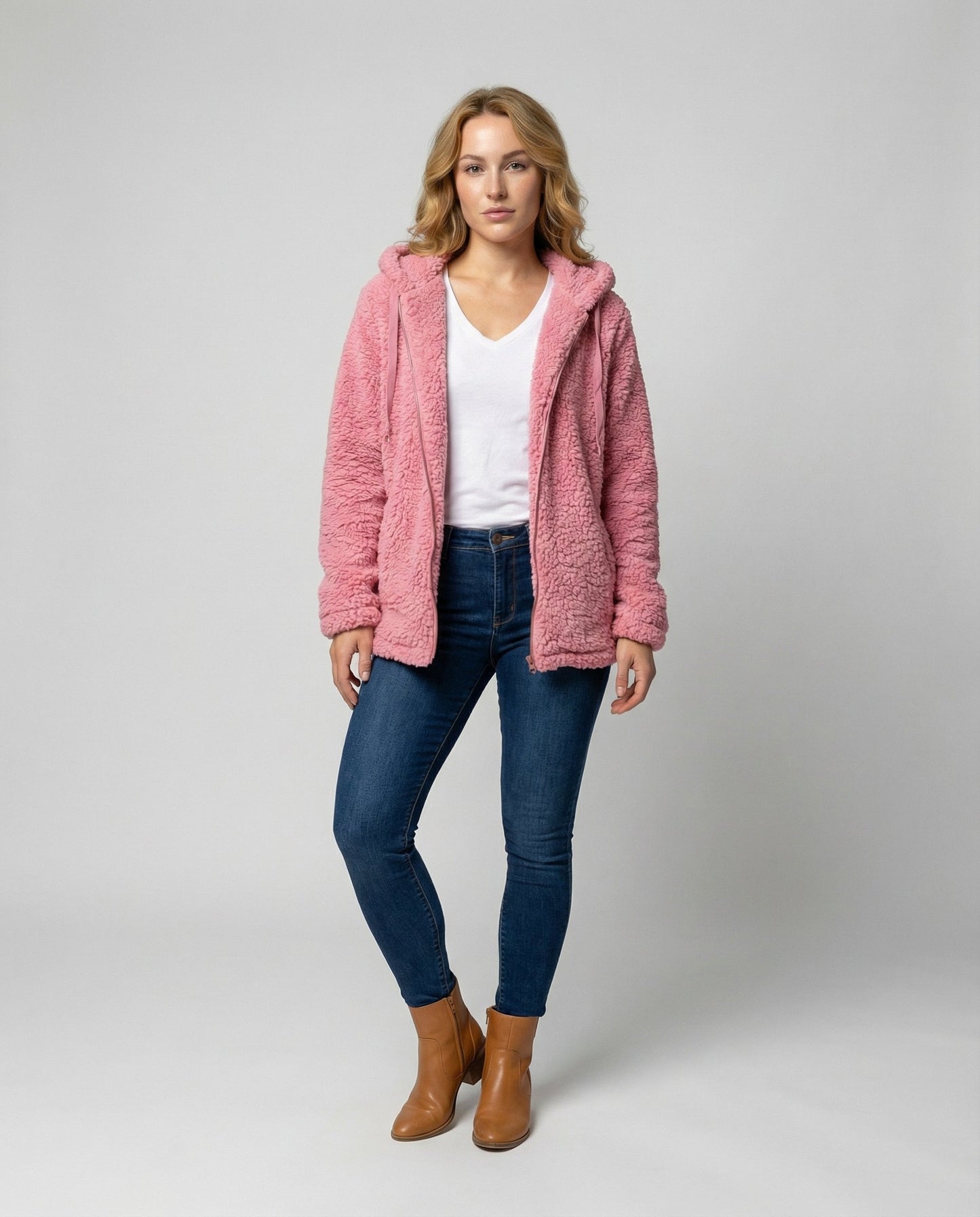 Teddy Fleece Jacke Damen | Warme Freizeitjacke 1