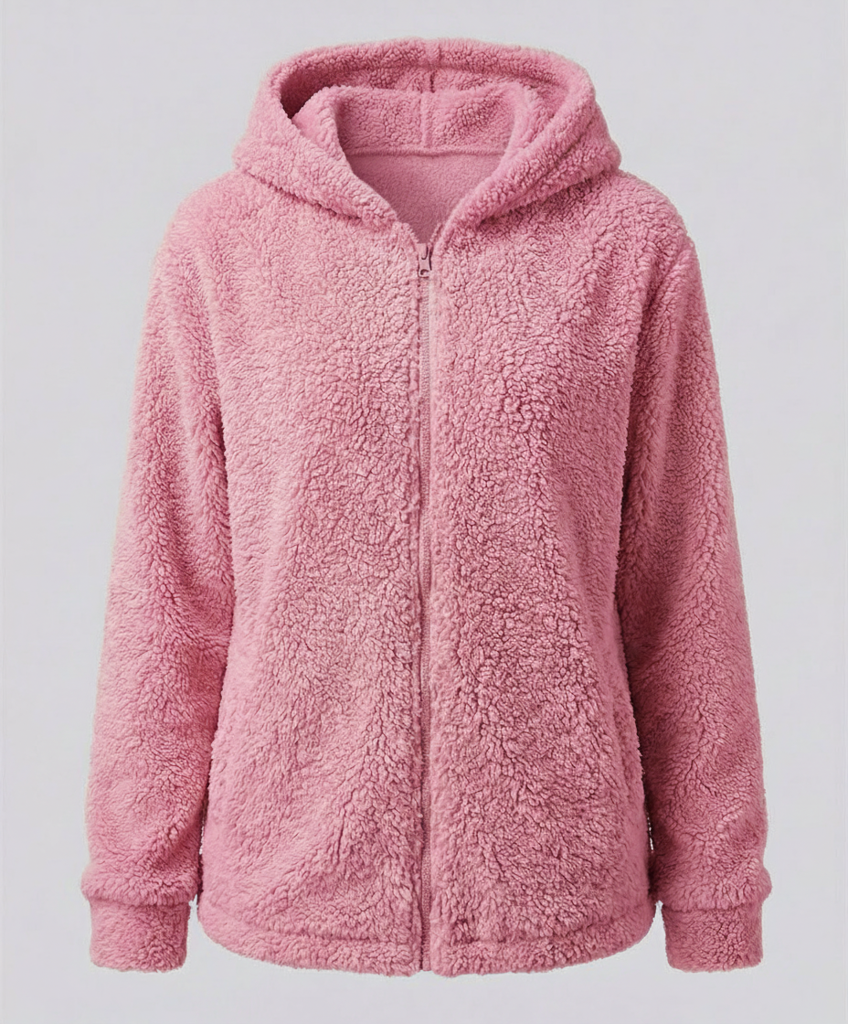 Teddy Fleece Jacke Damen | Warme Freizeitjacke 2