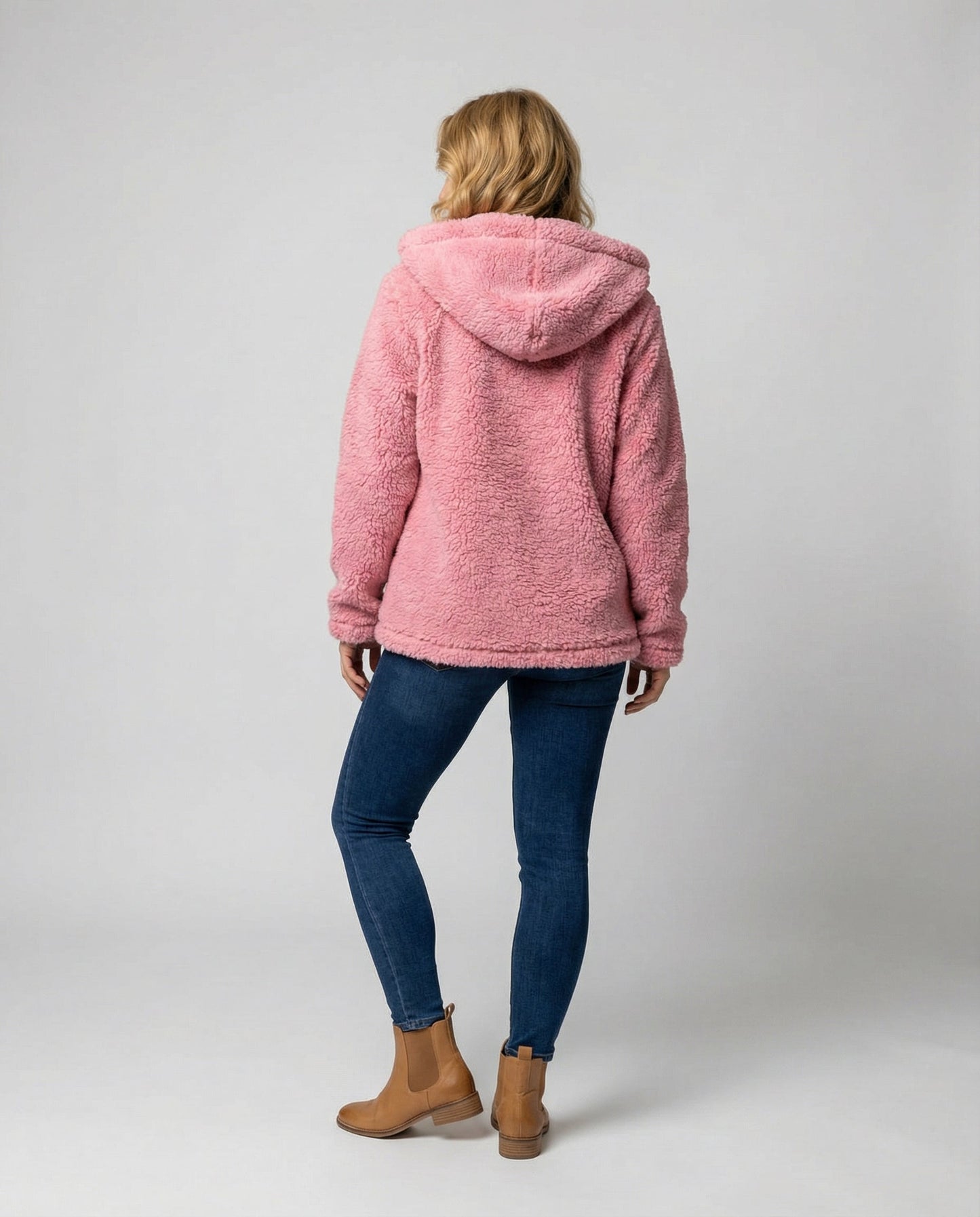 Teddy Fleece Jacke Damen | Warme Freizeitjacke 3