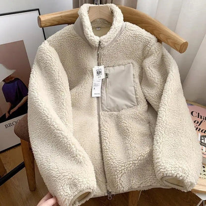 Teddy Fleece Übergangsjacke Damen | Stehkragen Jacke 0