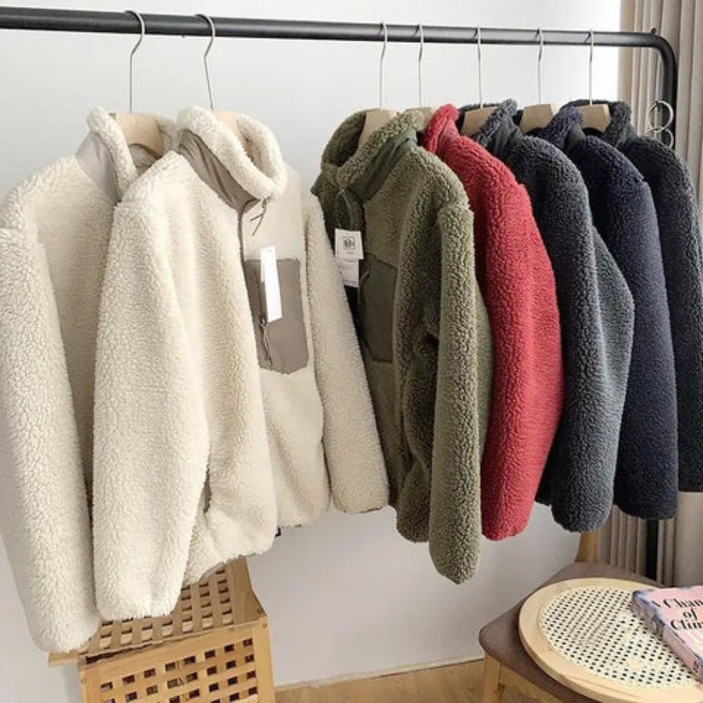 Teddy Fleece Übergangsjacke Damen | Stehkragen Jacke 2