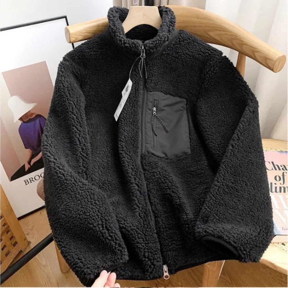 Teddy Fleece Übergangsjacke Damen | Stehkragen Jacke 3