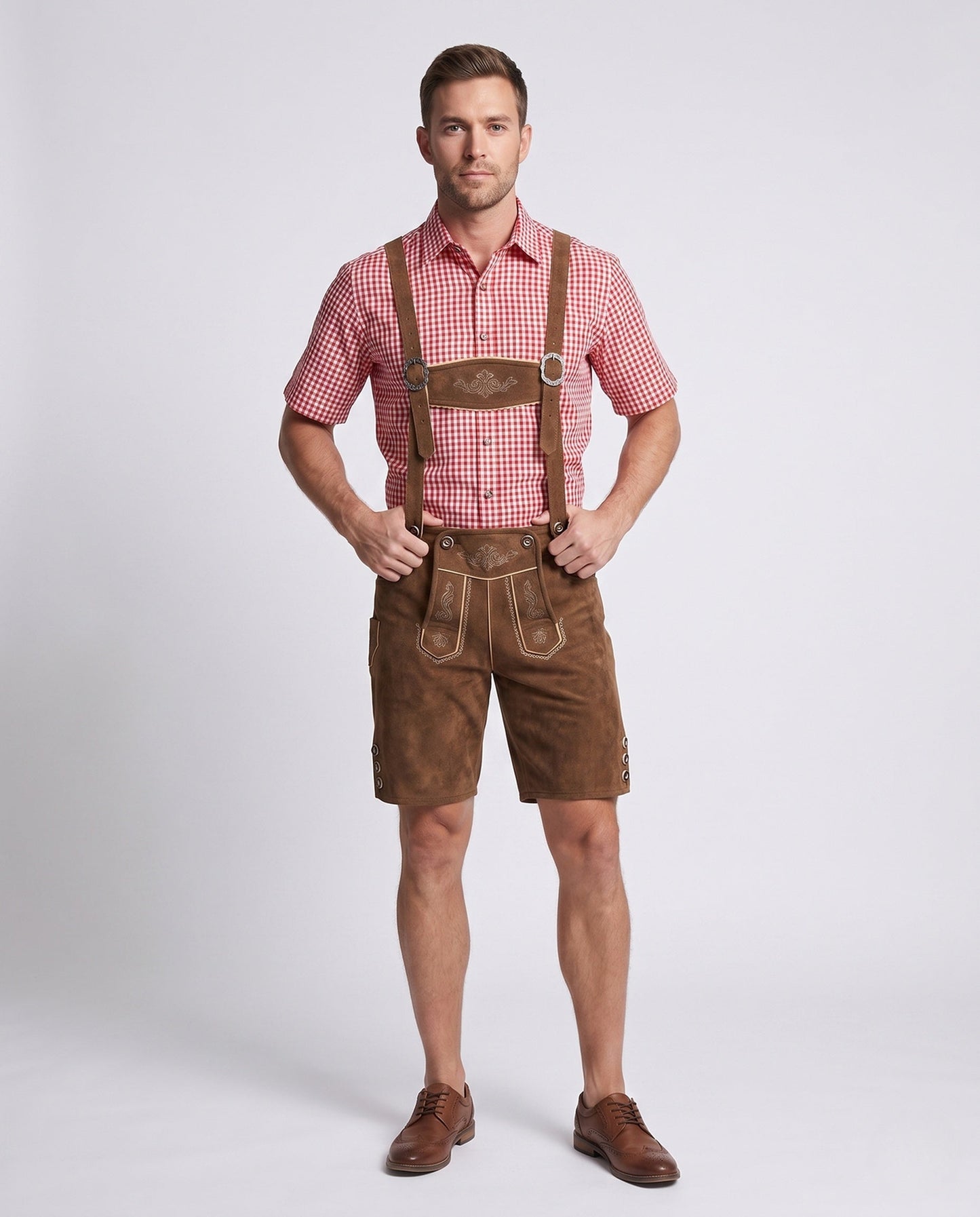 Trachten-Lederhose Herren | Traditionelle Oktoberfest Trachtenhose 1