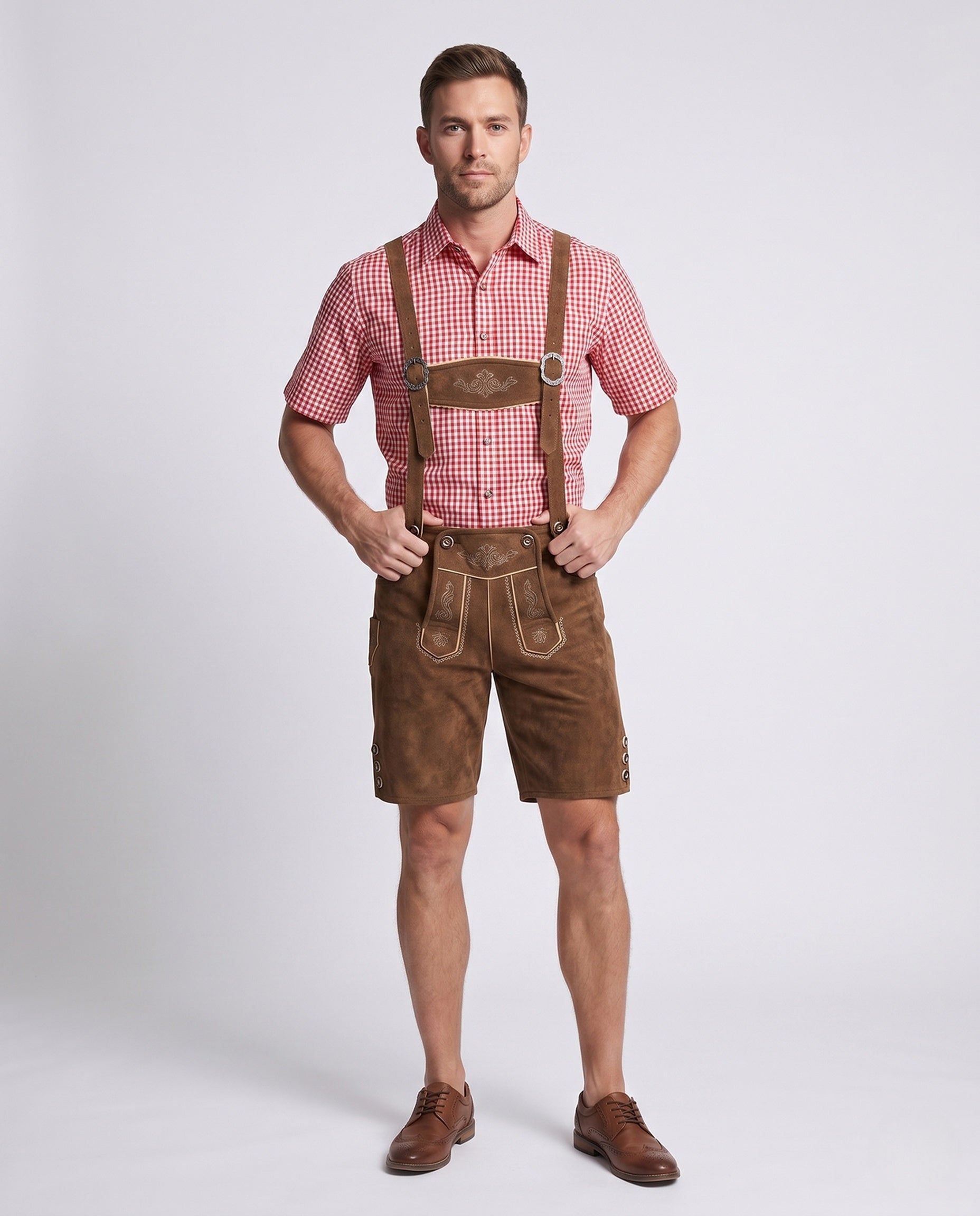 Trachten-Lederhose Herren | Traditionelle Oktoberfest Trachtenhose 1